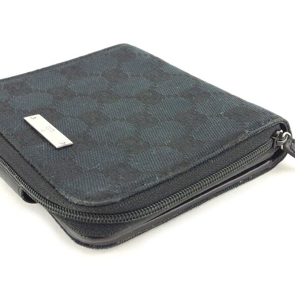 GUCCI Two-fold wallet GG canvas canvas x leather Authentic used - Picture 3 of 8